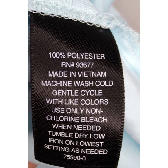 Worthington Sheer Aqua Top Button Down 2X - Picture 11 of 11